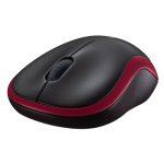Logitech M185 Ασύρματο Mini Ποντίκι Μαύρο/Κόκκινο - Image 2