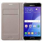 Θήκη Samsung Flip Cover για Galaxy A3 (2017) Χρυσή OEM