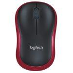 Logitech M185 Ασύρματο Mini Ποντίκι Μαύρο/Κόκκινο