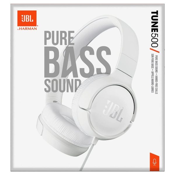 JBL Tune 500 Ενσύρματα Ακουστικά White