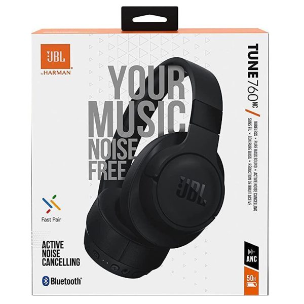 JBL Tune 760NC Ασύρματα/Ενσύρματα Ακουστικά Black