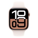 Apple Watch Series 10 GPS 42mm Rose Gold με Light Blush Sport Band (M/L) MWWJ3
