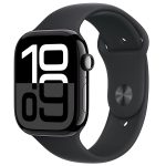 Apple Watch Series 10 GPS 46mm Jet Black με Black Sport Band (S/M) MWWP3 - Image 2