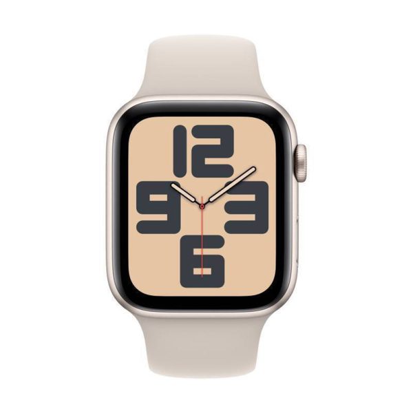 Apple Watch SE 2024 40mm Starlight Aluminum Case with Starlight Sport Band S/M MXEF3