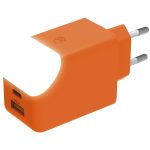 Xoopar Ice-G Gan charger GRS 65W 1xUSB A & 1xUSB C & Torch Orange