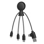 Xoopar Mr.Bio GRS Eco Friendly Multi USB Cable Black - White