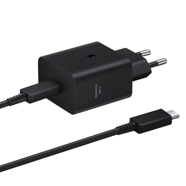 Samsung Φορτιστής 45W με Θύρα USB-C και Καλώδιο USB-C Black (EP-T4511X)