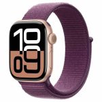 Apple Watch Series 10 GPS 42mm Rose Gold με Plum Sport Loop MWWK3 - Image 2