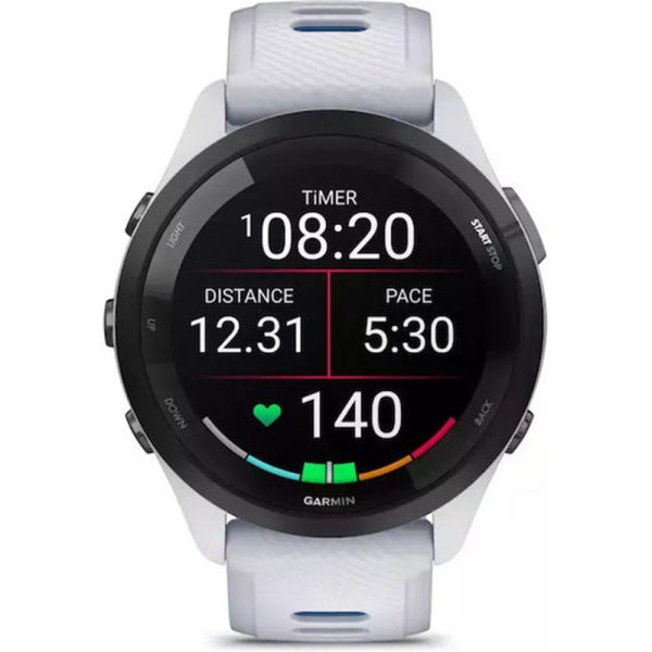 Garmin Forerunner 265 46mm Αδιάβροχο Smartwatch με Παλμογράφο Whitestone/Tidal Blue