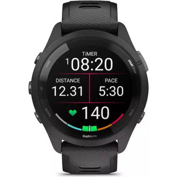 Garmin Forerunner 265 46mm Αδιάβροχο Smartwatch με Παλμογράφο Black/Powder Gray