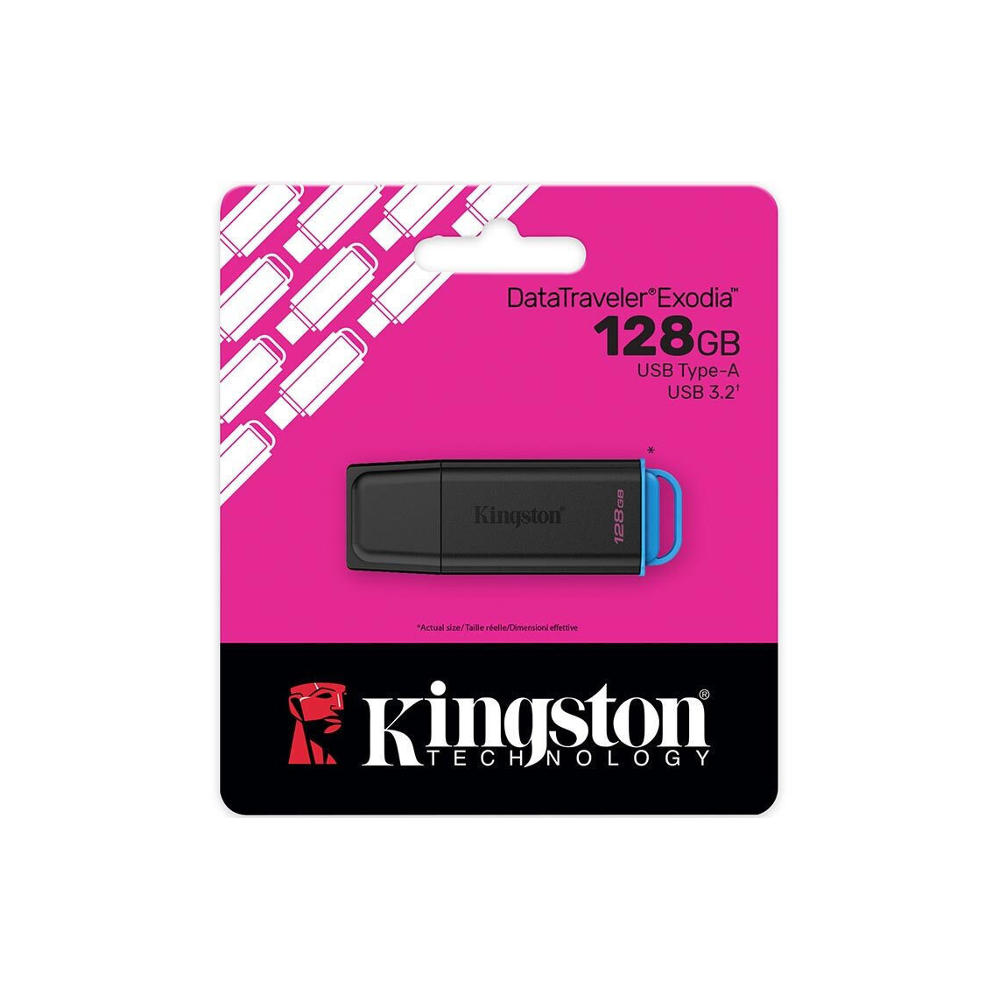 Kingston Technology Datatraveler 128GB Portable Usb 3.2 Gen 1 Exodia Black — φωτογραφία προϊόντος